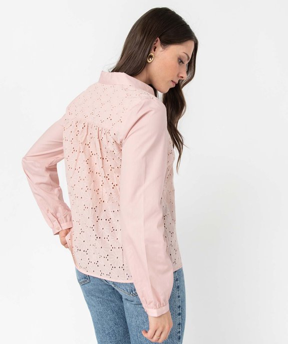 Chemise femme en broderie anglaise ajourée vue3 - GEMO(FEMME PAP) - GEMO