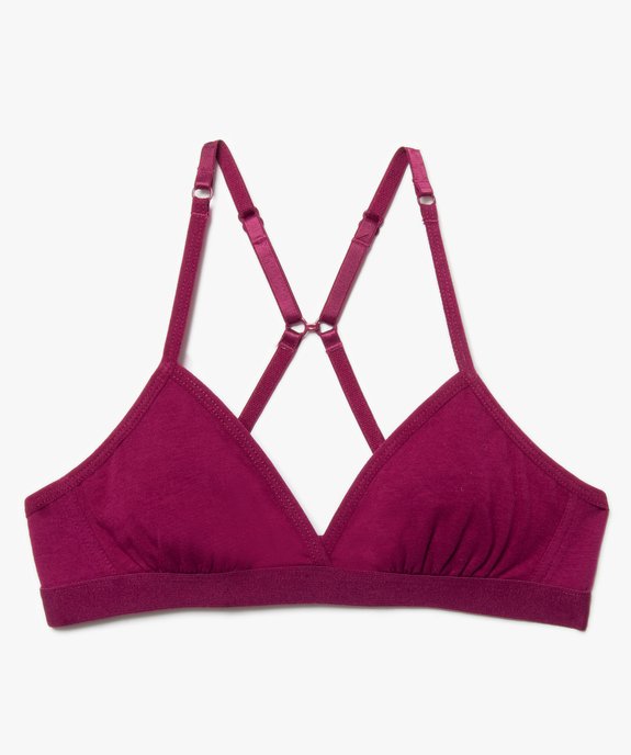 Soutien-gorge triangle à fines bretelles fille vue1 - GEMO 4G FILLE - GEMO