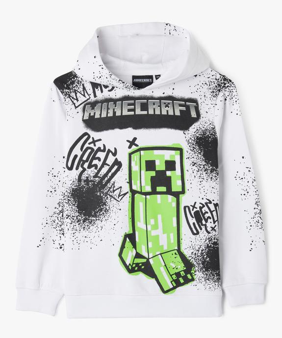 Sweat à capuche imprimé all over garçon - Minecraft vue1 - MINECRAFT - GEMO