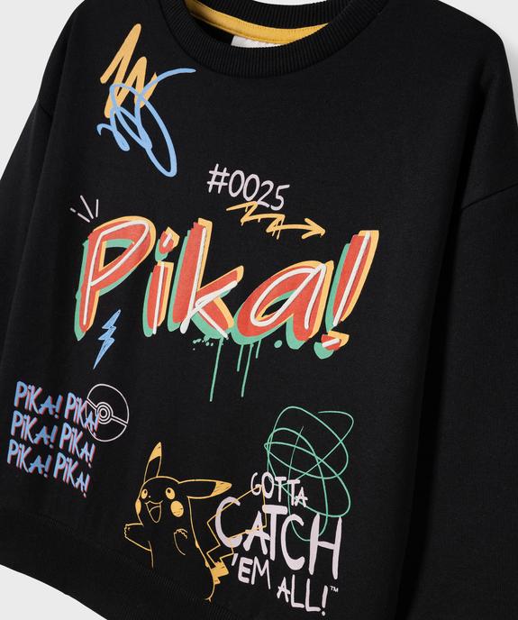Sweat molletonné avec motifs Pikachu garçon - Pokemon vue2 - POKEMON - GEMO