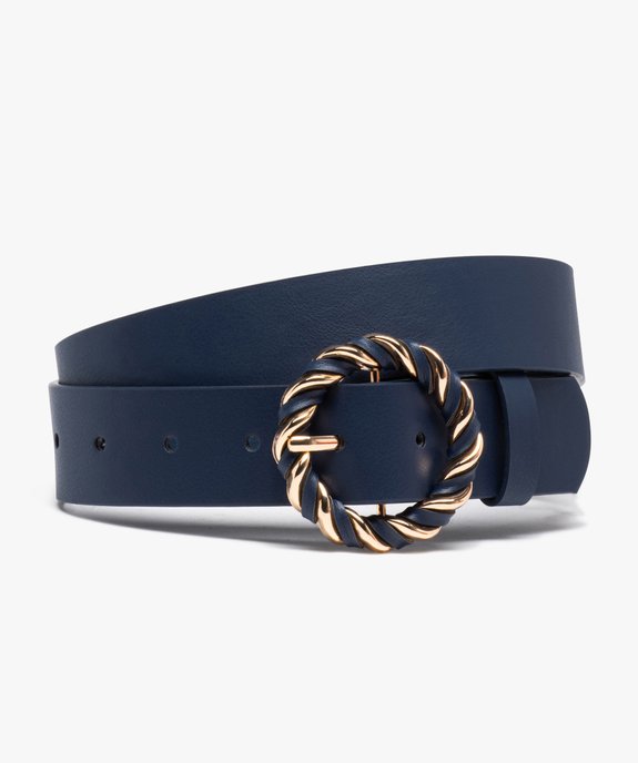 Ceinture femme avec boucle ronde torsadée décorative vue1 - GEMO (ACCESS) - GEMO