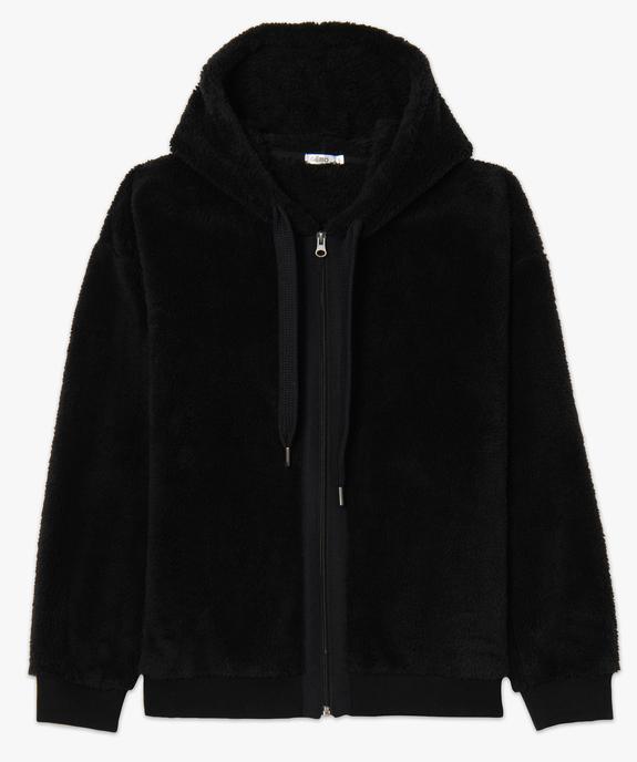 Gilet femme homewear en matière peluche à capuche vue4 - GEMO(HOMWR FEM) - GEMO