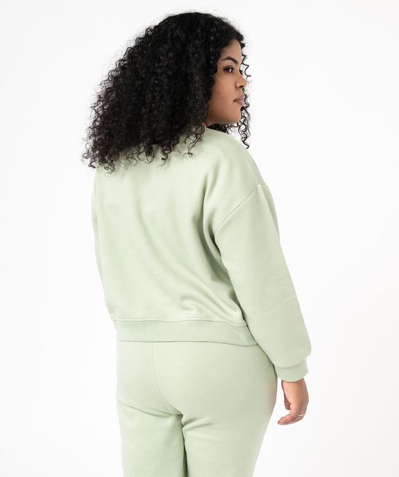 Sweat loose en molleton doux femme grande taille vue3 - GEMO (G TAILLE) - GEMO