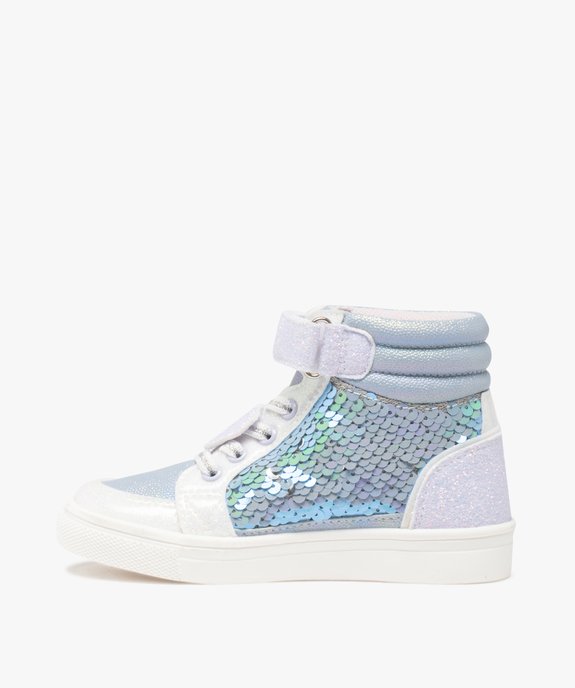 Baskets fille mid-cut licorne avec sequins et paillettes vue3 - LOVELY WINGS - GEMO