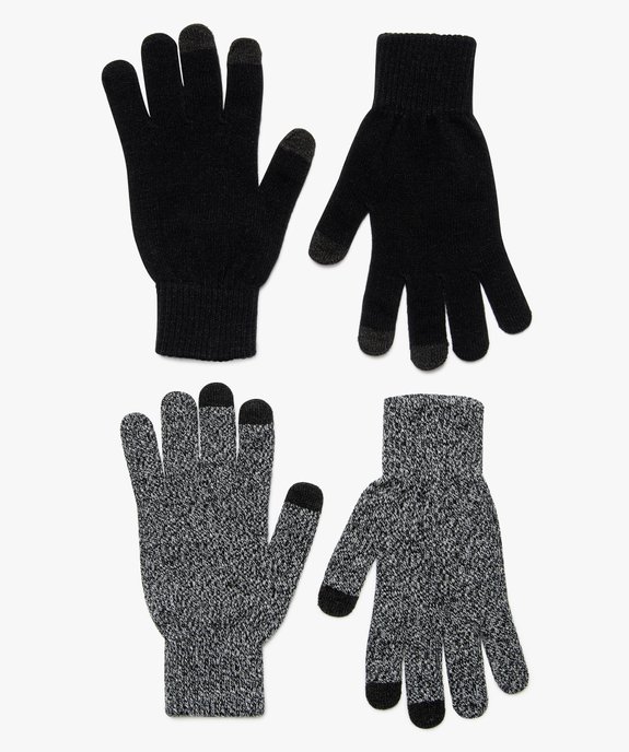 Gants homme compatibles écrans tactiles (lot de 2) vue1 - GEMO (ACCESS) - GEMO