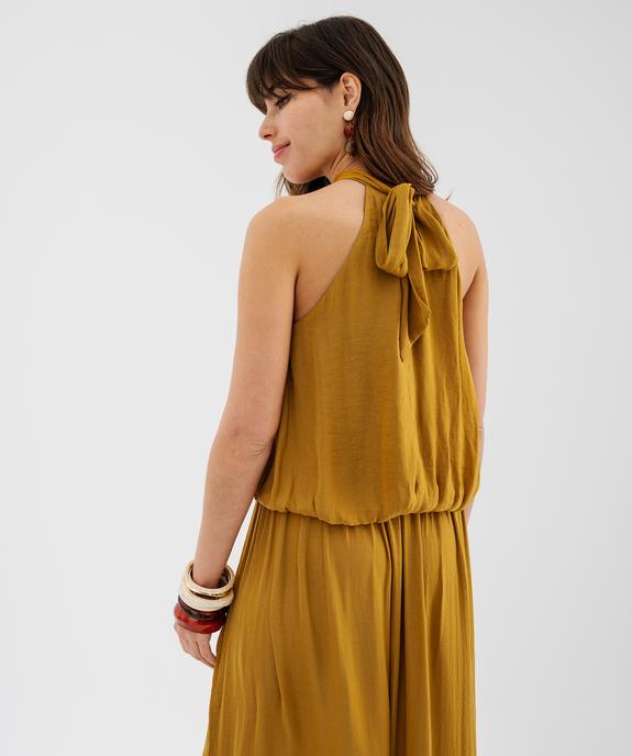 Blouse sans manches en satin avec col noué femme vue5 - GEMO(FEMME PAP) - GEMO