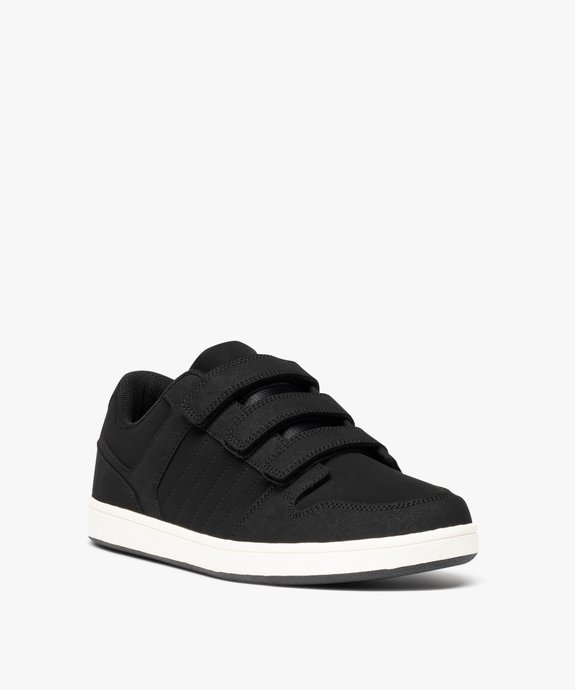 Baskets homme style skateshoes unies fermeture scratchs vue8 - 5 MILES - GEMO