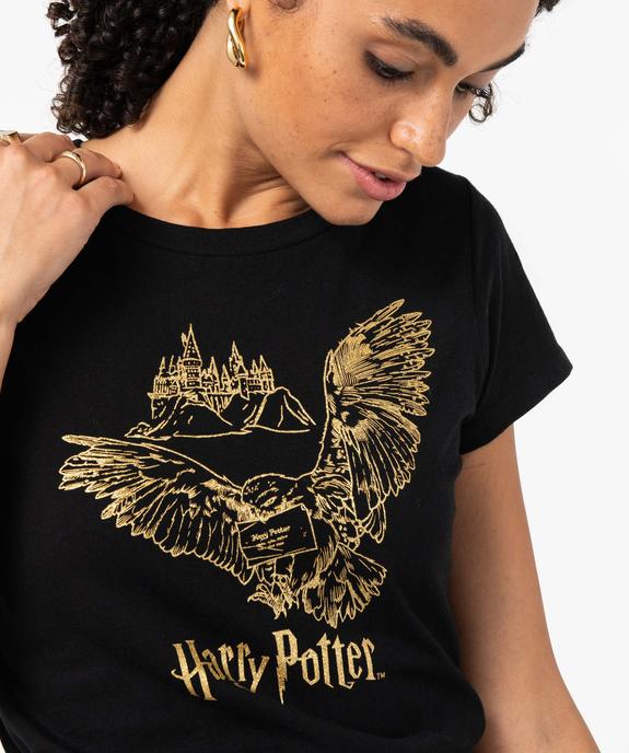 Tee-shirt femme à manches courtes avec motif pailleté - Harry Potter vue2 - HARRY POTTER - GEMO