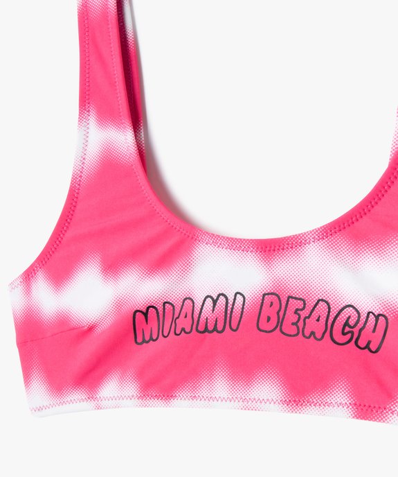 Maillot de bain 2 pièces fluo fille vue2 - GEMO 4G FILLE - GEMO