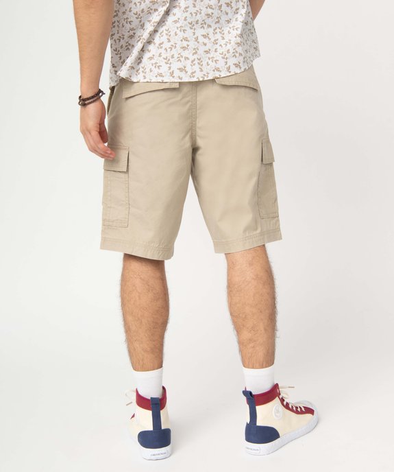 Bermuda cargo en toile homme vue5 - GEMO 4G HOMME - GEMO