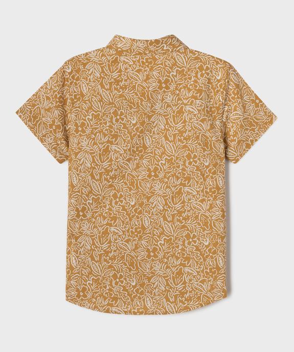 Chemise manches courtes à motifs fleuri garçon vue4 - GEMO (ENFANT) - GEMO