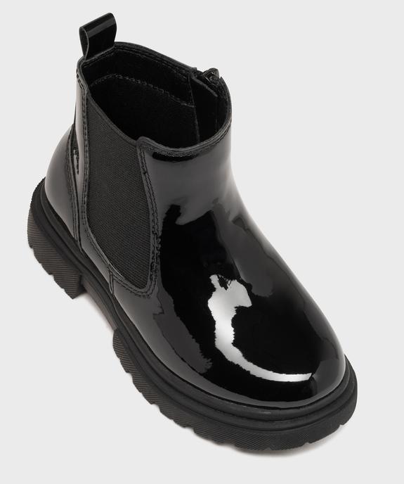 Boots Chelsea vernies à imprimé animal fille vue5 - LOVELY WINGS GEMO FOR GOOD - GEMO