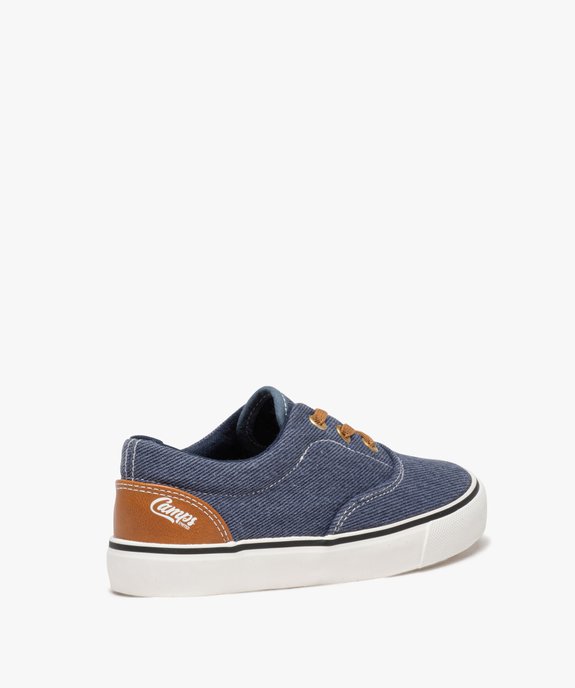 Baskets garçon en toile unie à lacets style denim - Camps United vue4 - CAMPS - GEMO