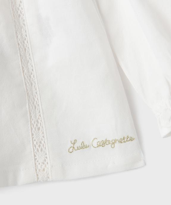 Chemise avec détails brodés bébé fille - LuluCastagnette vue2 - LULUCASTAGNETTE - GEMO
