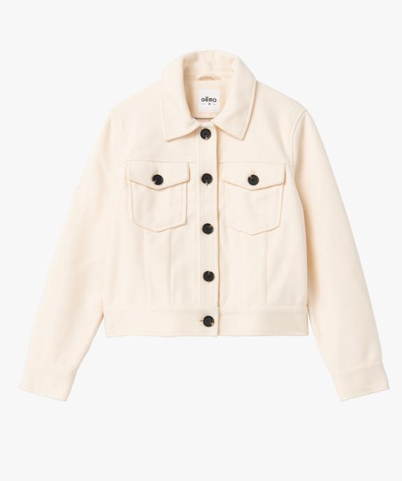 Blouson femme avec larges poches poitrine vue4 - GEMO(FEMME PAP) - GEMO