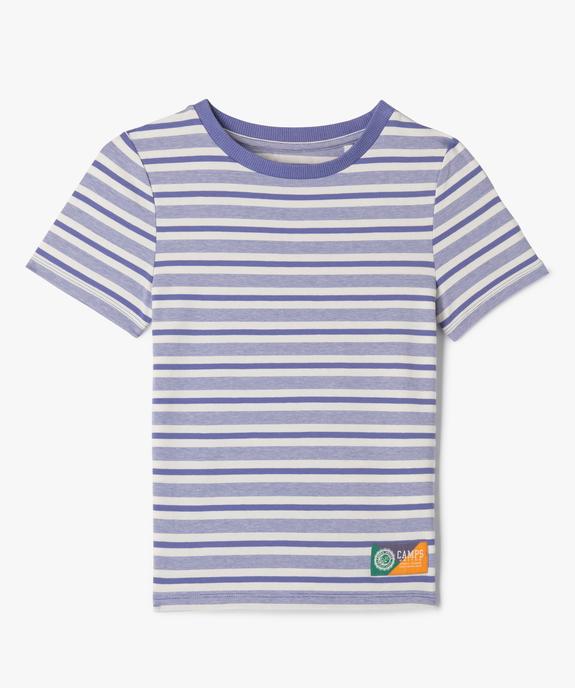 Tee-shirt à manches courtes rayé garçon - Camps United vue1 - CAMPS GEMO FOR GOOD - GEMO