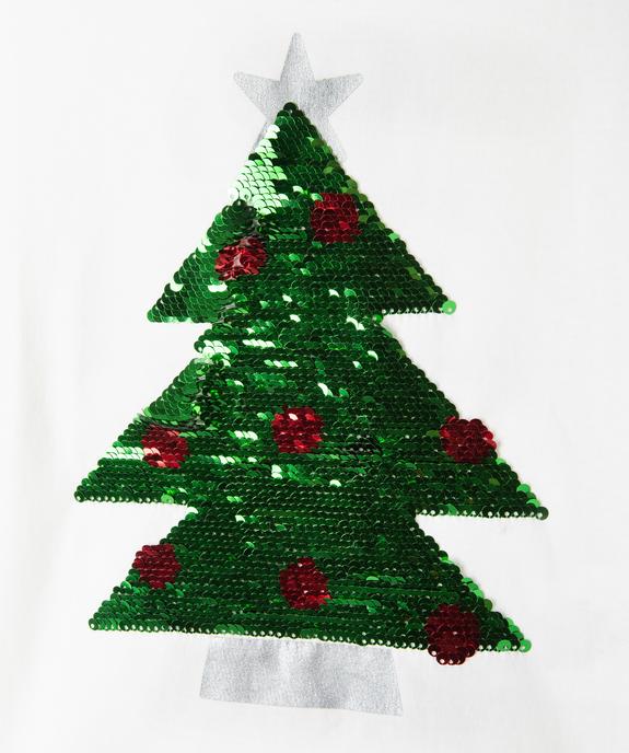 Tee-shirt de Noël fille à manches courtes et sequins réversibles vue2 - GEMO (ENFANT) - GEMO