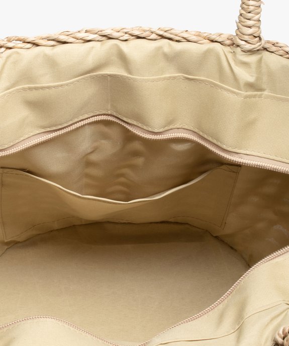 Sac de plage femme en paille et raphia vue3 - GEMO (ACCESS) - GEMO