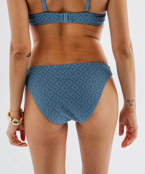 Bas de maillot de bain culotte en maille ajourée femme vue2 - GEMO (PLAGE) - GEMO