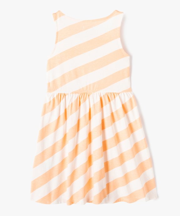 Robe fille sans manches à motifs vue3 - GEMO 4G FILLE - GEMO