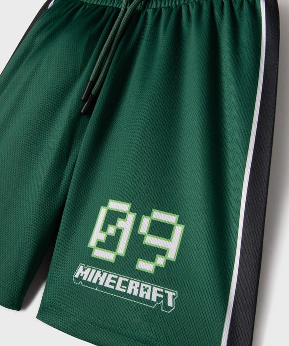 Bermuda de sport imprimé garçon - Minecraft vue3 - MINECRAFT - GEMO