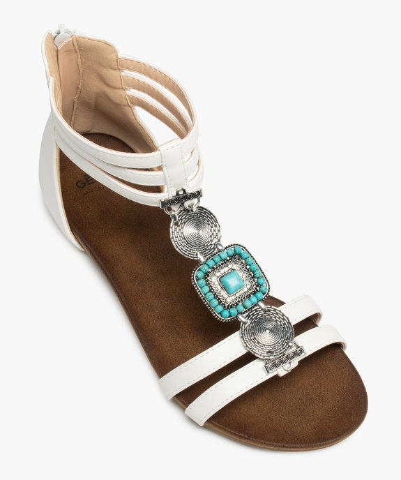 Sandales femme à talon plat et contrefort fermé vue5 - GEMO (CASUAL) - GEMO