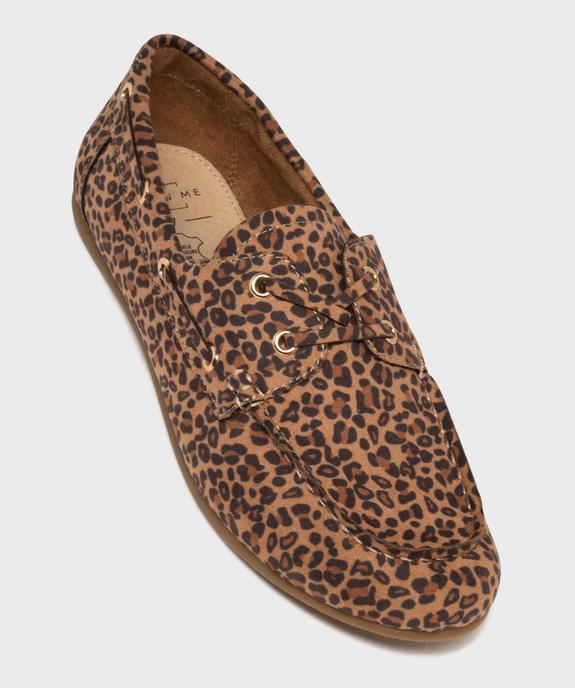 Mocassins souples imprimé léopard semelle intérieure cuir femme - Follow Me vue5 - FOLLOW ME - GEMO