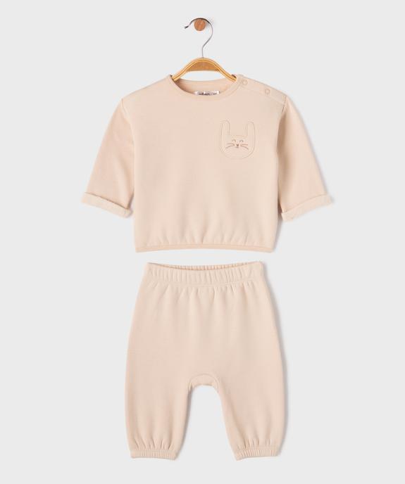 Ensemble 2 pièces bébé garçon : sweat et pantalon vue1 - GEMO 4G BEBE - GEMO