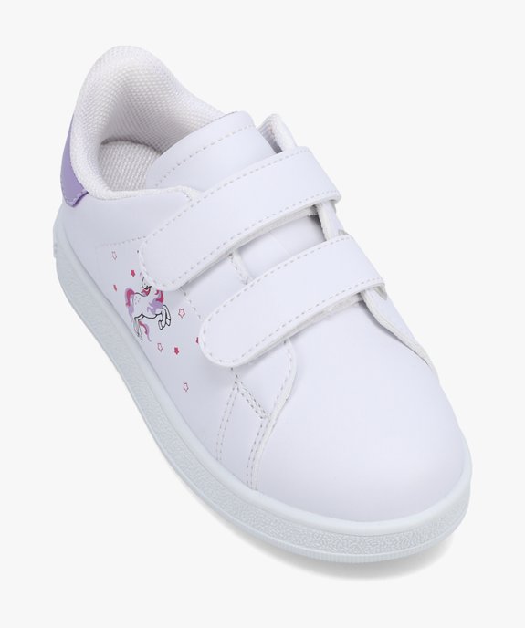 Baskets fille imprimées licorne sur le côté fermeture scratch vue5 - GEMO (ENFANT) - GEMO
