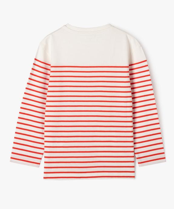 T-shirt manches longues rayé garçon vue3 - GEMO (ENFANT) - GEMO