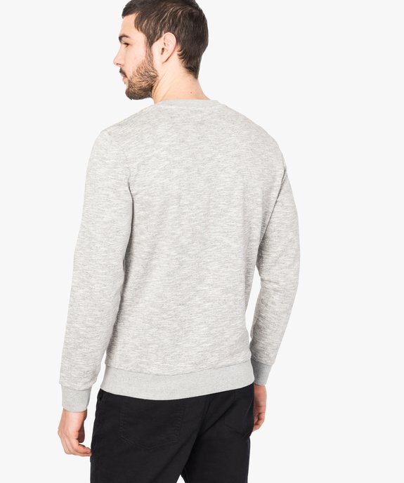 Sweat avec grand imprimé poitrine vue3 - GEMO (HOMME) - GEMO