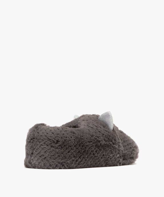 Chaussons fille en volume avec oreilles de chat pailletées vue4 - GEMO (ENFANT) - GEMO