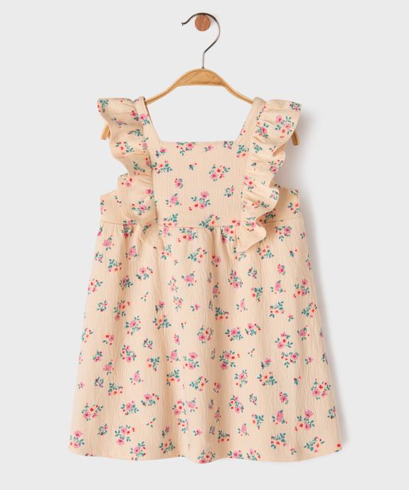 Robe sans manches à volant et motif fleuri bébé fille vue1 - GEMO 4G BEBE - GEMO