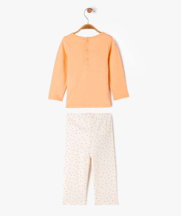 Pyjama 2 pièces en coton imprimé bébé vue3 - GEMO 4G BEBE - GEMO