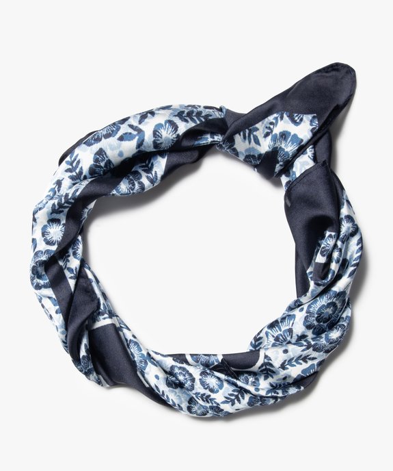 Foulard fille satiné à motifs fleuris - LuluCastagnette vue1 - LULUCASTAGNETTE - GEMO