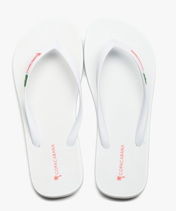 Tongs femme unies avec logo fluo - Copacabana vue1 - COPACABANA - GEMO