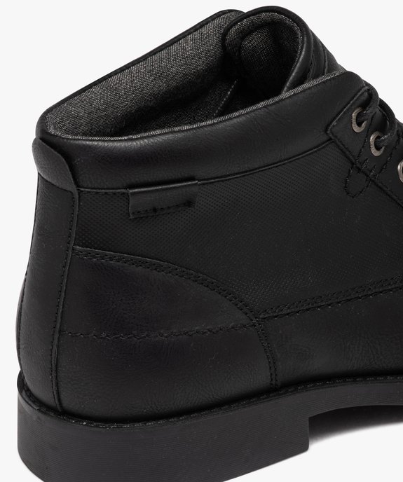 Boots homme unies style casual à lacets vue6 - GEMO(URBAIN) - GEMO