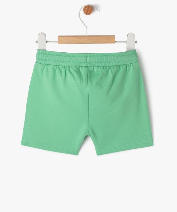 Short en maille avec ceinture bord-côte bébé garçon vue3 - GEMO(BEBE DEBT) - GEMO