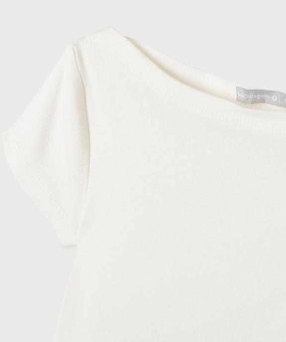 Tee-shirt manches courtes à col bateau fille - LuluCastagnette vue3 - LULU CASTAGNETTE GEMO FOR GOOD - GEMO