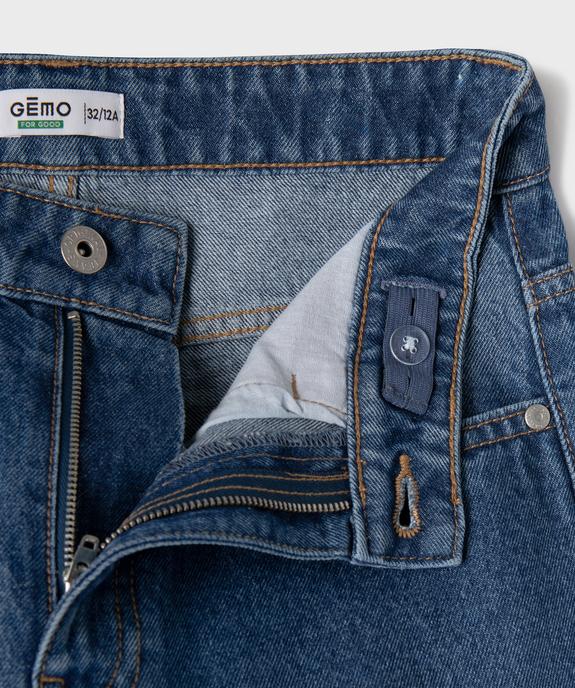 Jean cropped loose avec taille ajustable garçon vue2 - GEMO 4G GARCON - GEMO