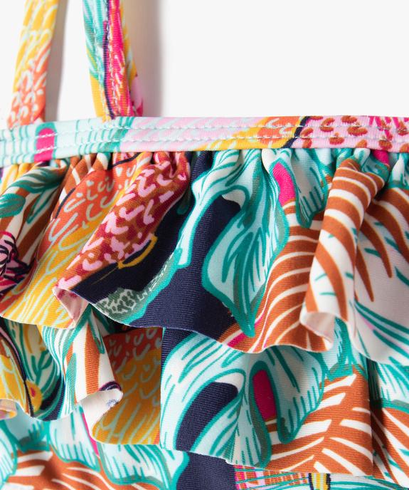 Maillot de bain fille à motifs exotiques vue2 - GEMO 4G FILLE - GEMO