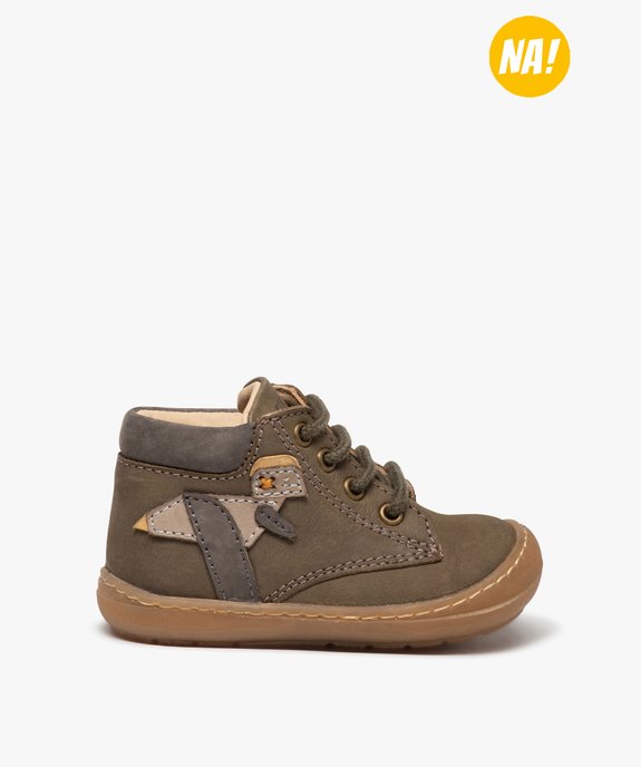 Chaussures premiers pas bébé garçon en cuir – NA! vue2 - NA! - GEMO