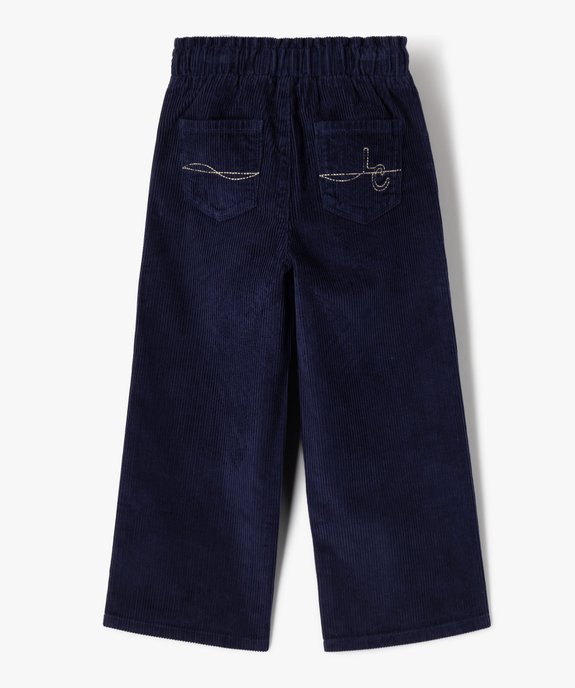 Pantalon large en velours côtelé fille - LuluCastagnette vue4 - LULUCASTAGNETTE - GEMO