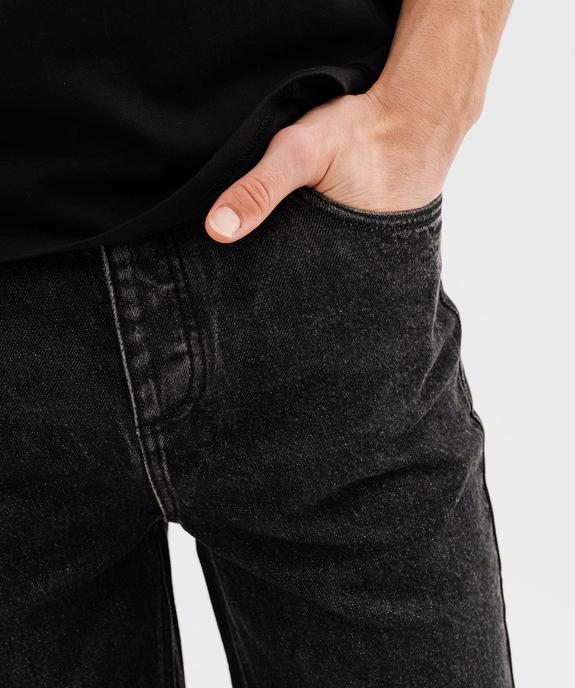 Bermuda en jean extensible et délavé coupe droite homme vue2 - GEMO 4G HOMME - GEMO