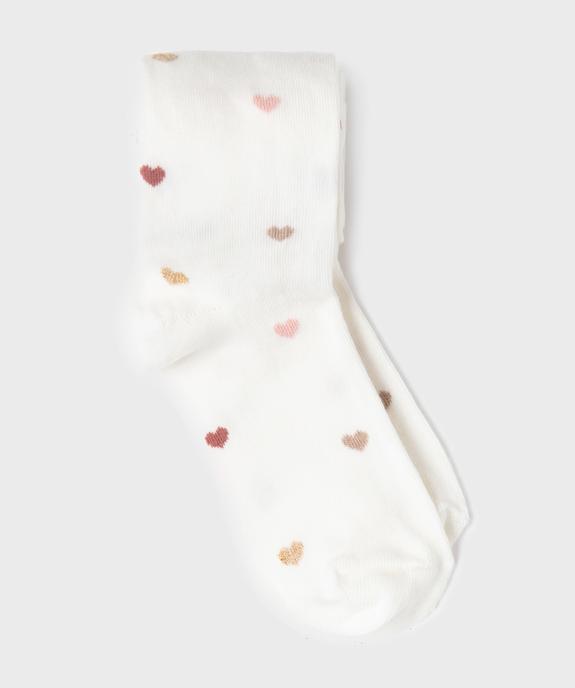 Collant chaud à motifs coeurs fille vue1 - GEMO (ENFANT) - GEMO