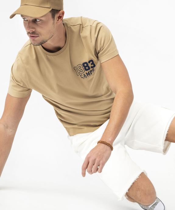 Tee-shirt manches courtes à motif homme - Camps United vue3 - CAMPS GEMO FOR GOOD - GEMO