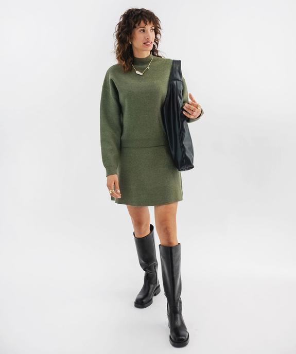 Pull à col montant coupe loose femme vue4 - GEMO 4G FEMME - GEMO