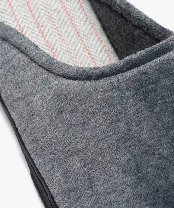 Chaussons homme mules d’intérieur en velours uni vue6 - GEMO(HOMWR HOM) - GEMO