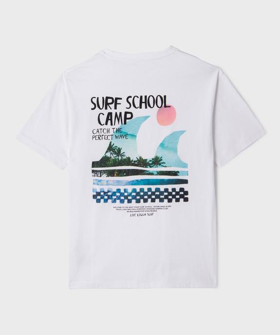 Tee-shirt manches courtes coupe oversize motif surf garçon vue3 - GEMO 4G GARCON - GEMO