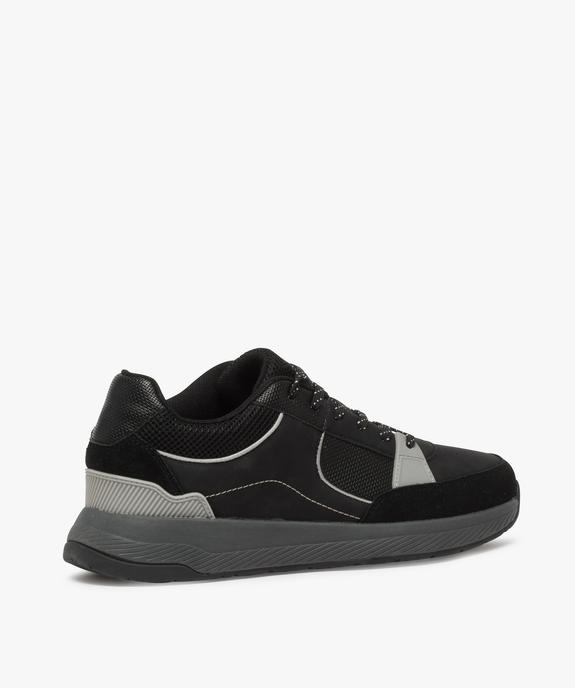 Baskets homme style skateshoes multimatières à lacets vue4 - GEMO (CASUAL) - GEMO